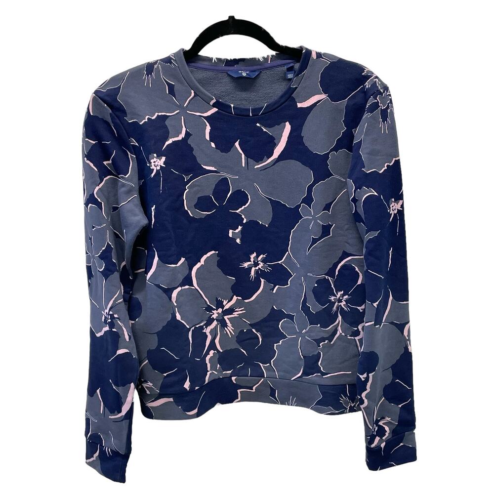 GANT Purple Floral Pullover Sweatshirt Size S